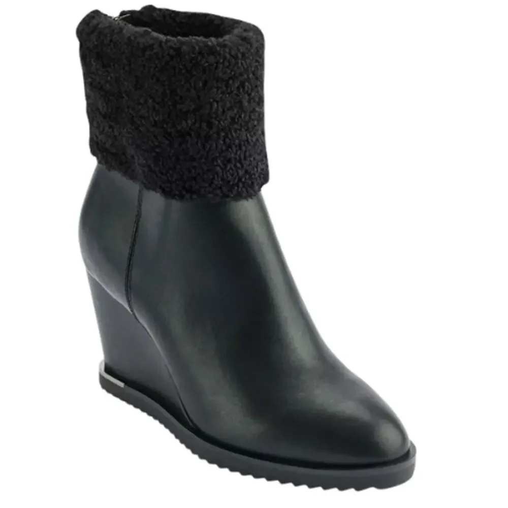 Women's Powell Wedge Booties by DKNY Black Size 6.5M New With Tags